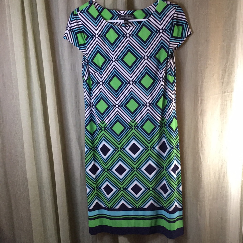JESSICA HOWARD Small Geometric Pattern Dress